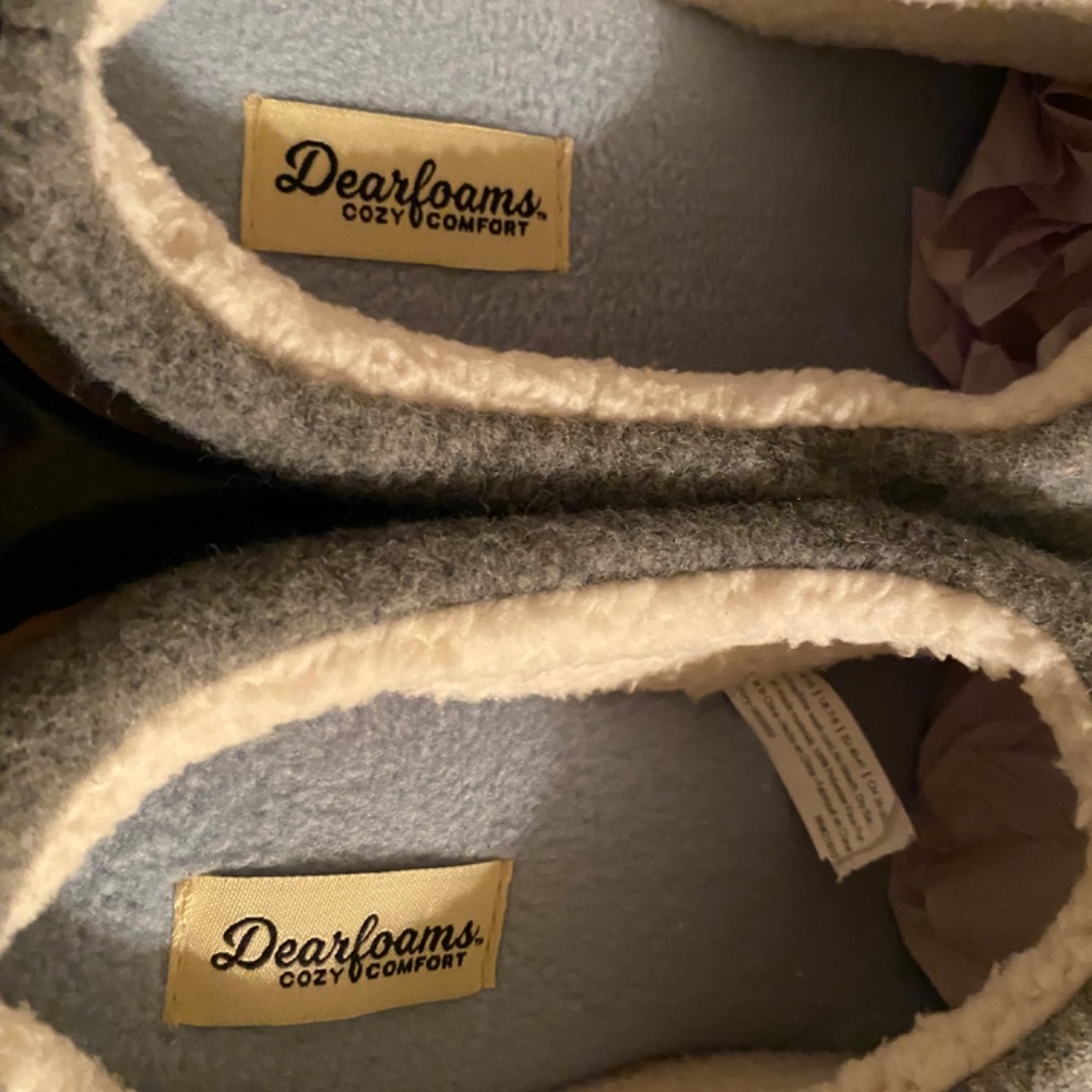 Dearfoams Cozy Comfort Womens Fleece Slip On Slippers - Picture 10 of 16